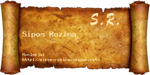 Sipos Rozina névjegykártya